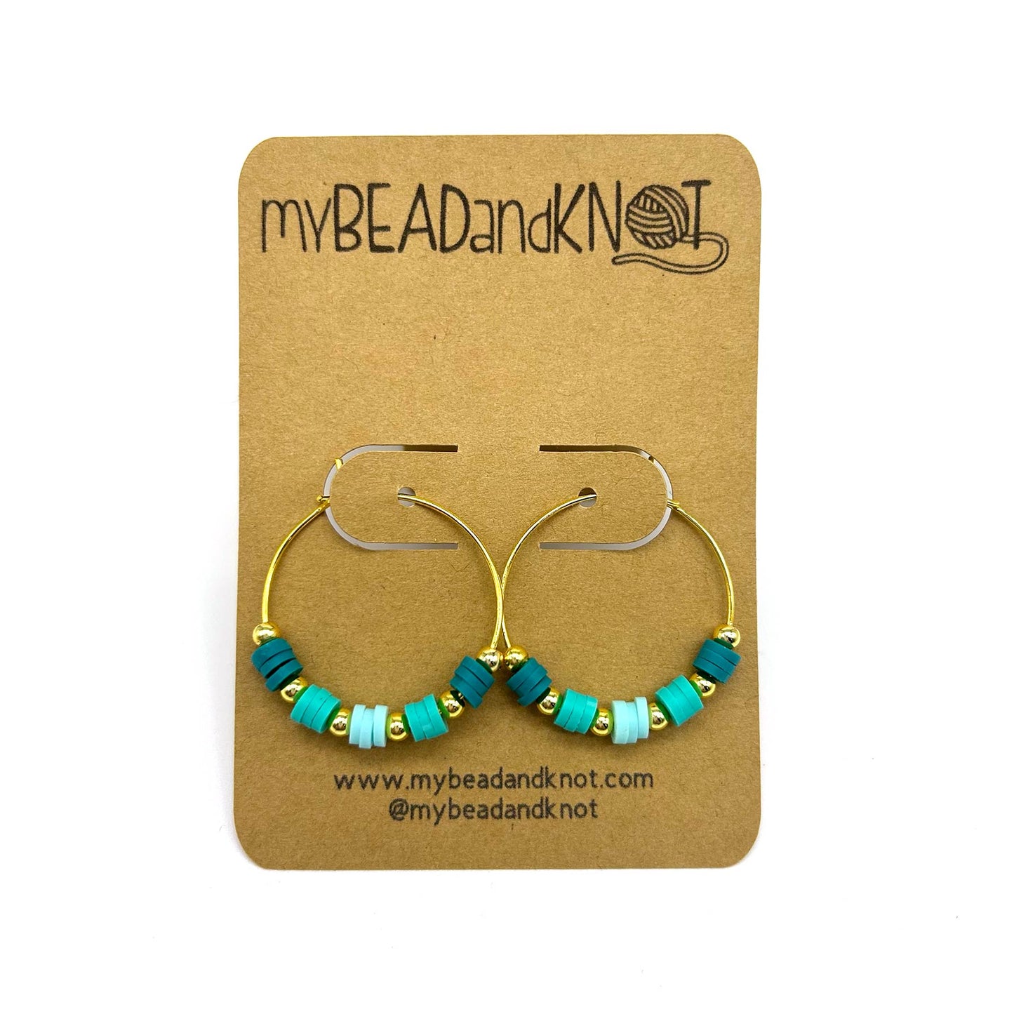 BEADED HOOP EARRINGS