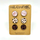 WOOD AND PAPER STUD EARRINGS