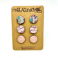 WOOD AND PAPER STUD EARRINGS