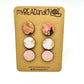 WOOD AND PAPER STUD EARRINGS