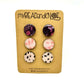 WOOD AND PAPER STUD EARRINGS