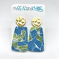 Clay Earrings Ocean Gem