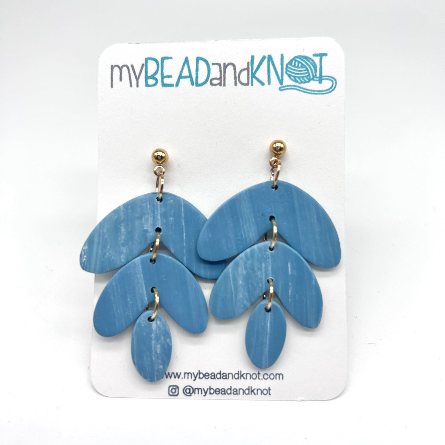 Clay Earrings Ocean Gem