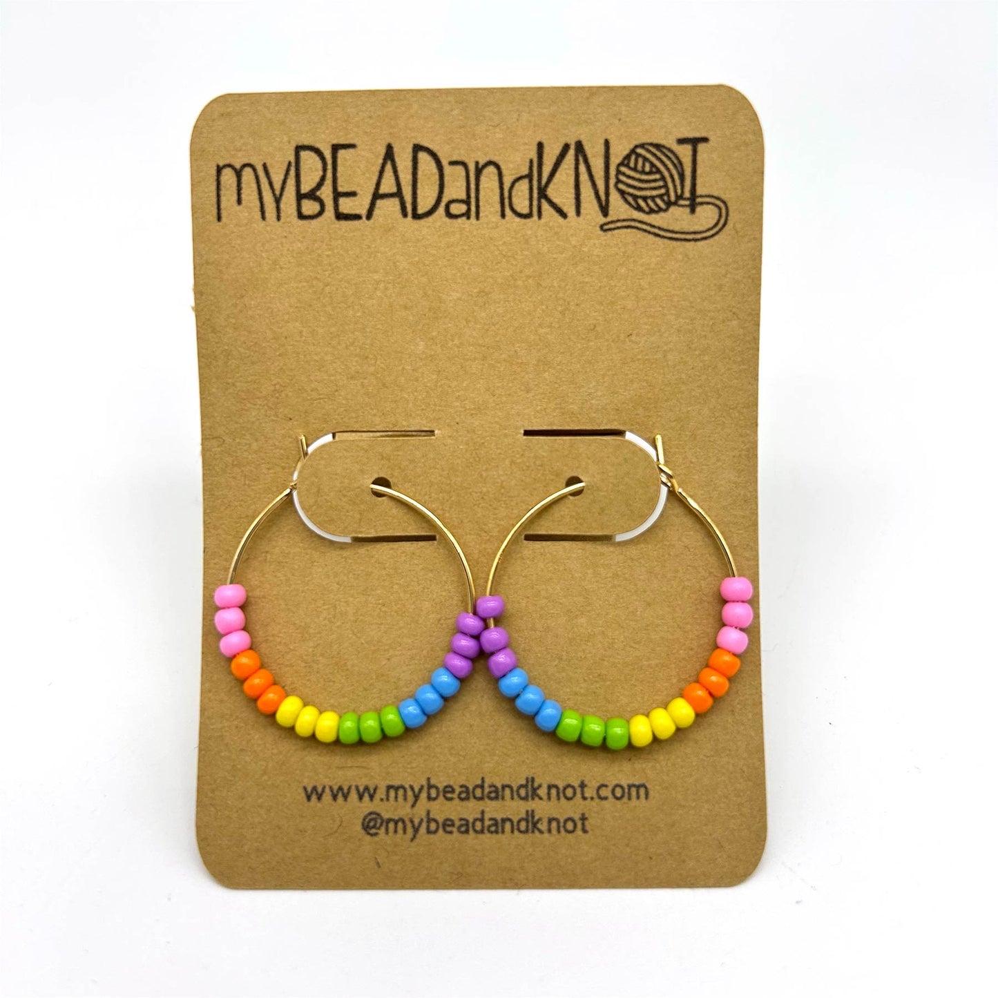 BEADED HOOP EARRINGS