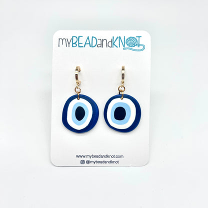 Clay Earrings Evil Eye