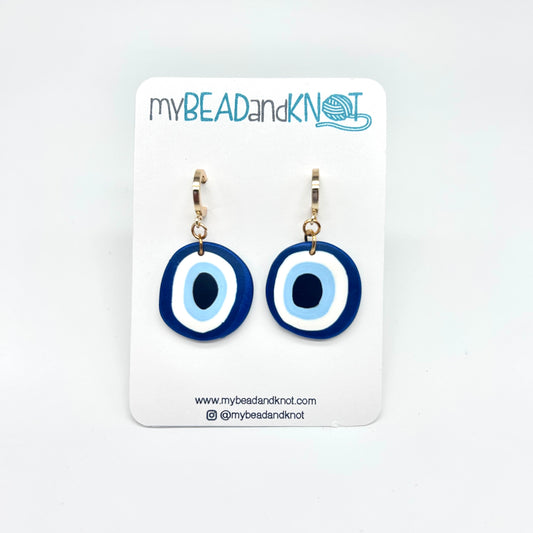 Clay Earrings Evil Eye