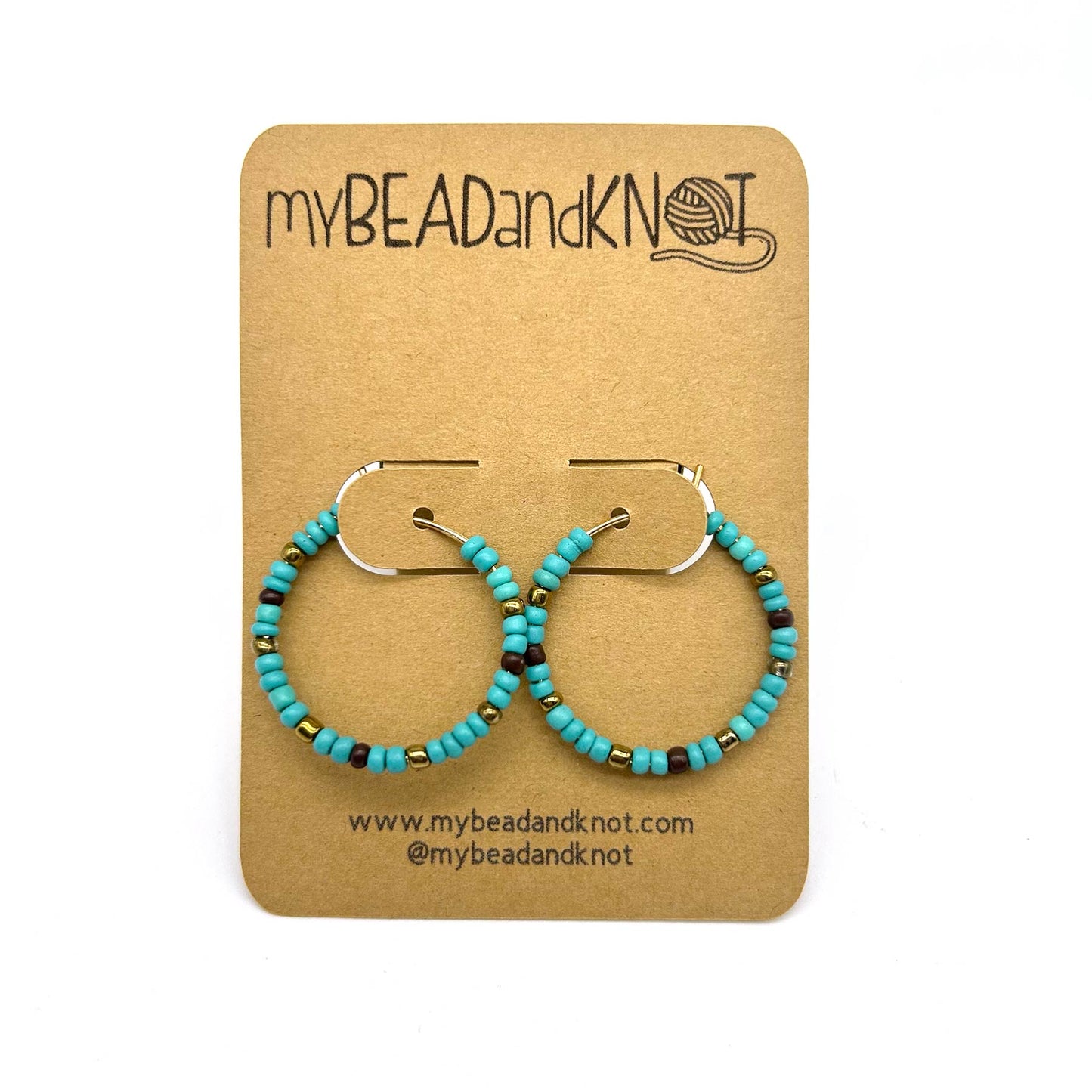 BEADED HOOP EARRINGS