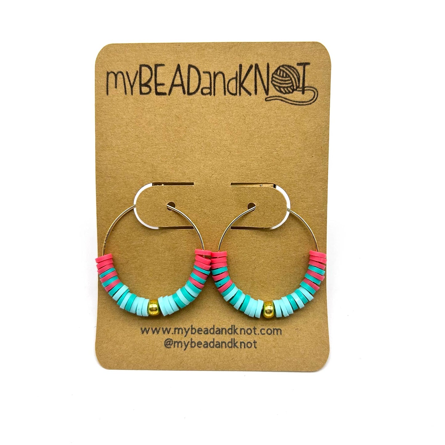 BEADED HOOP EARRINGS