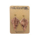 Clay Earrings Wooden Strokes