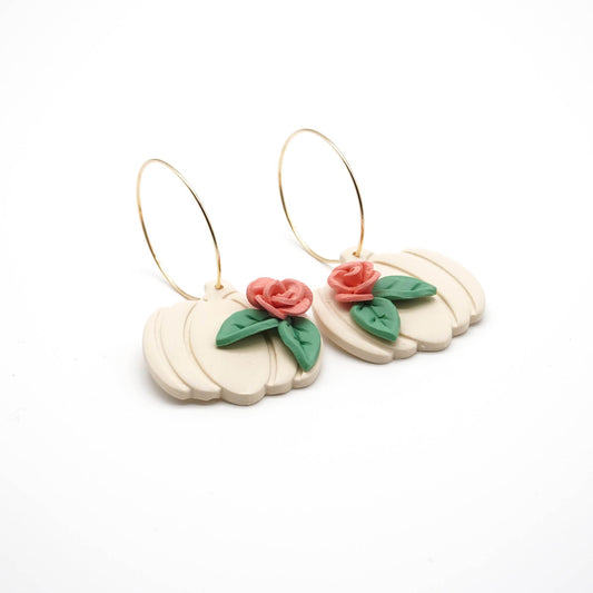 Clay Earrings Cutie Pumpkin