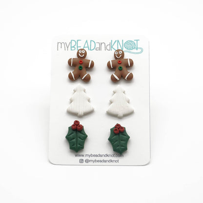 Clay Earrings Christmas Collection (stud packs)