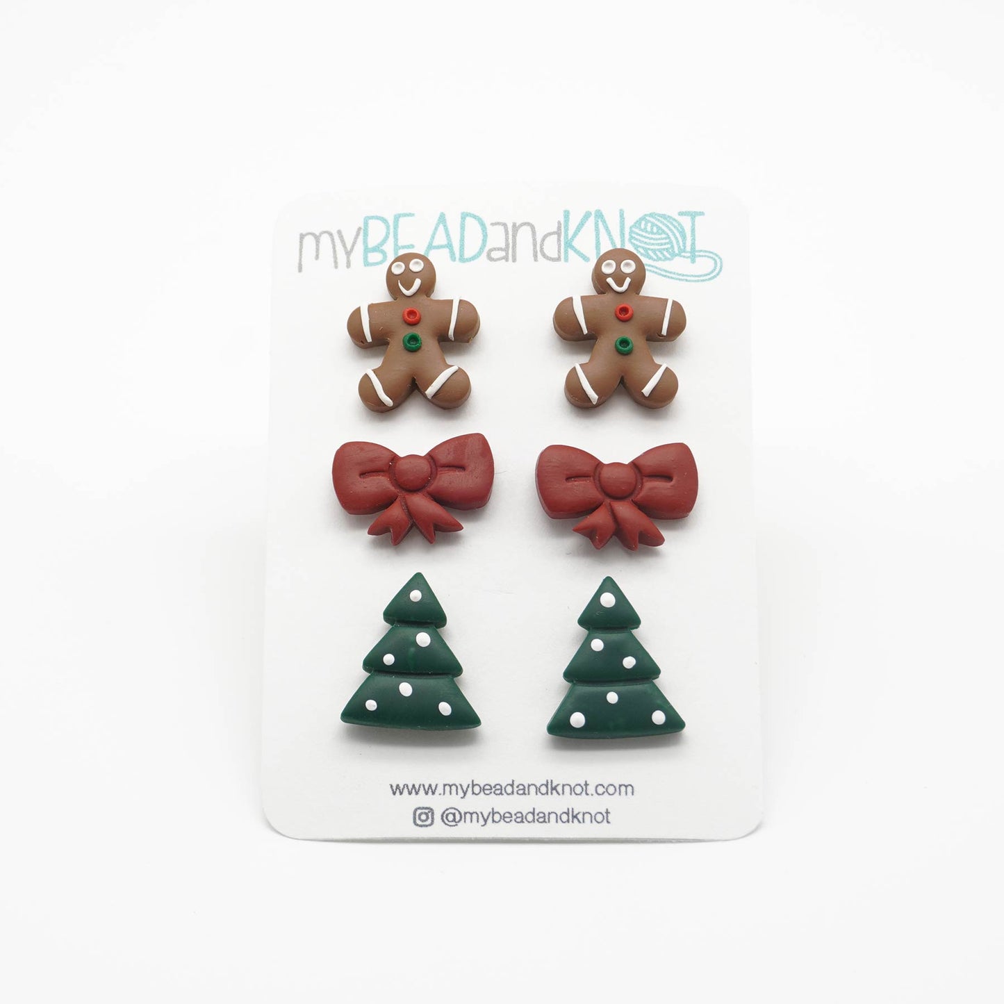 Clay Earrings Christmas Collection (stud packs)