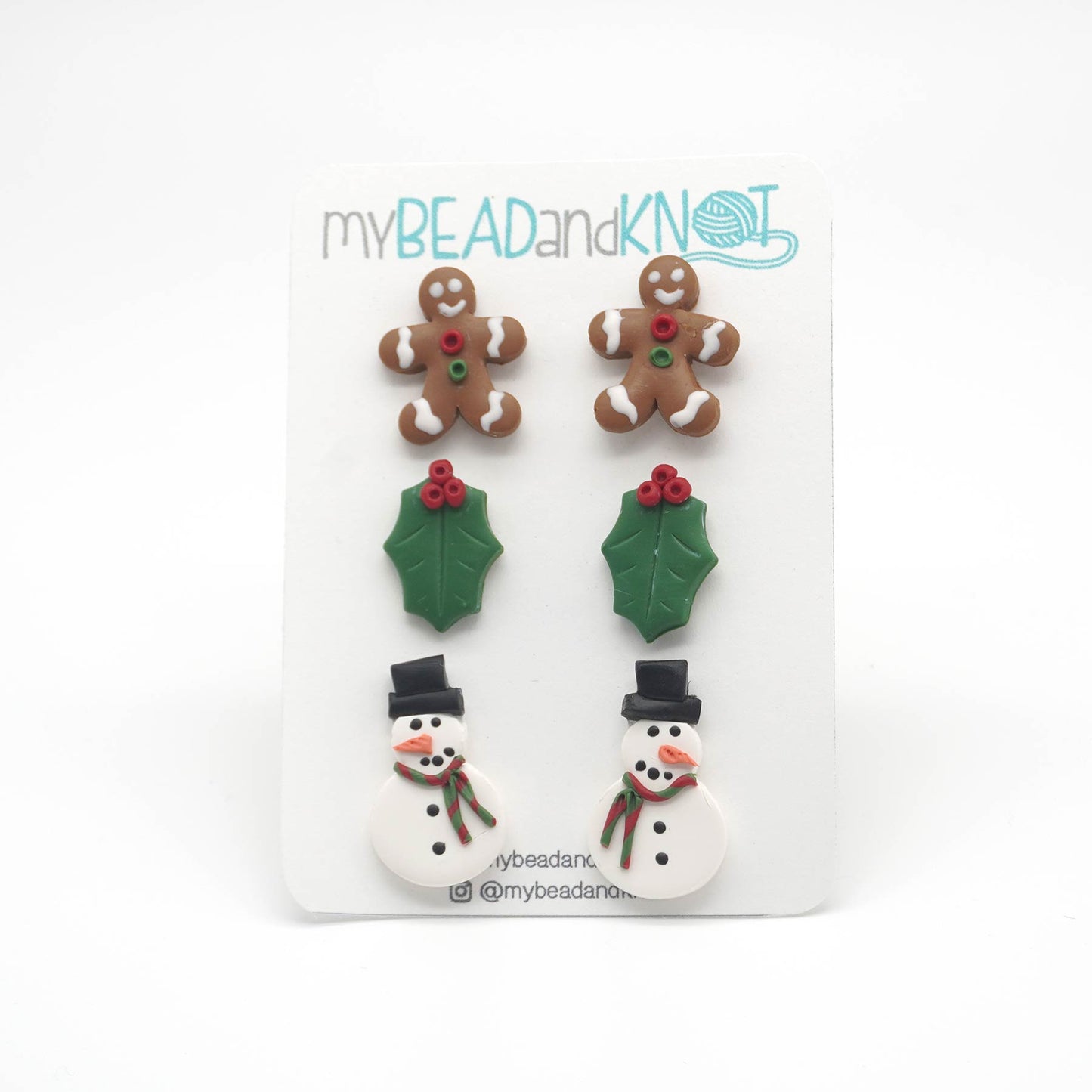 Clay Earrings Christmas Collection (stud packs)