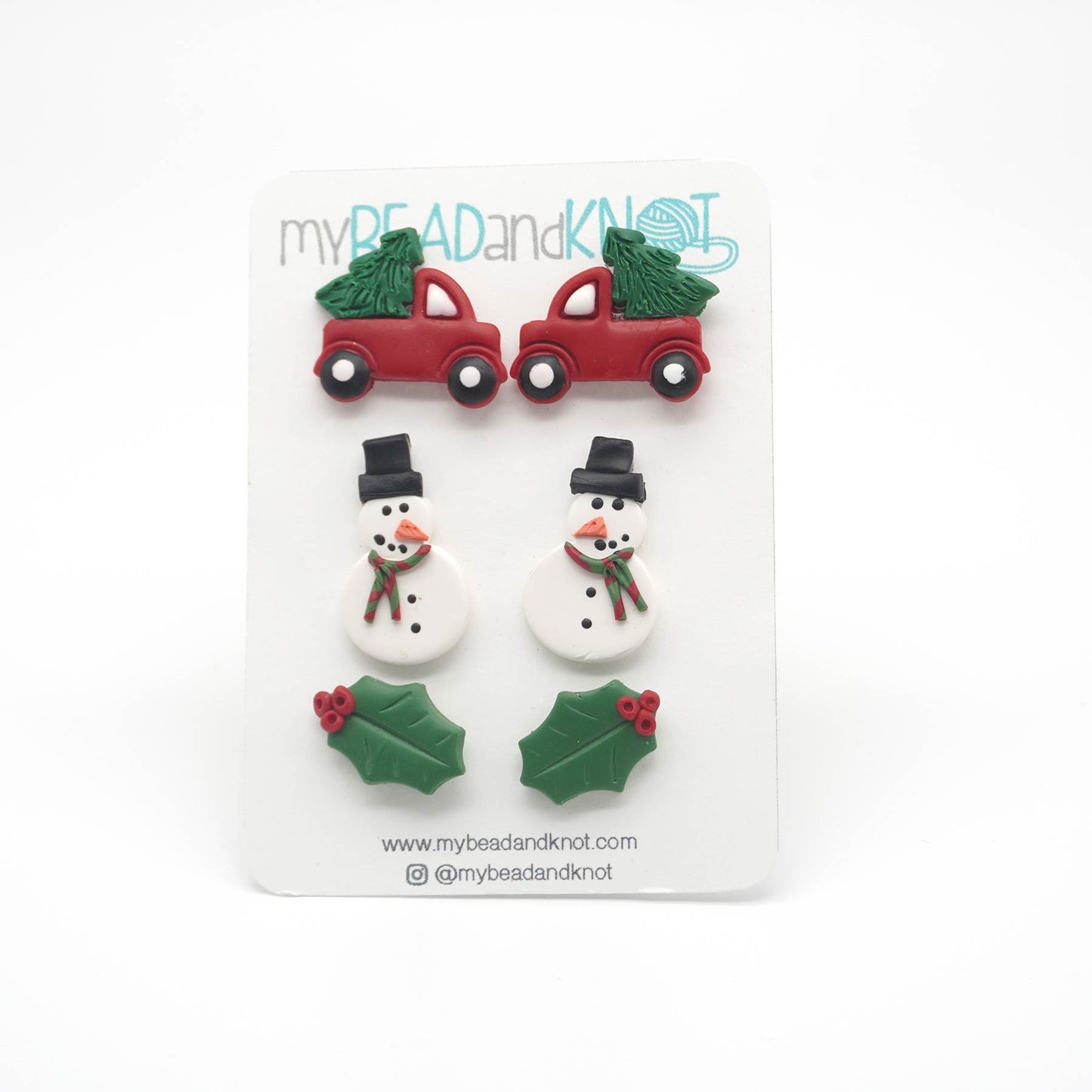 Clay Earrings Christmas Collection (stud packs)